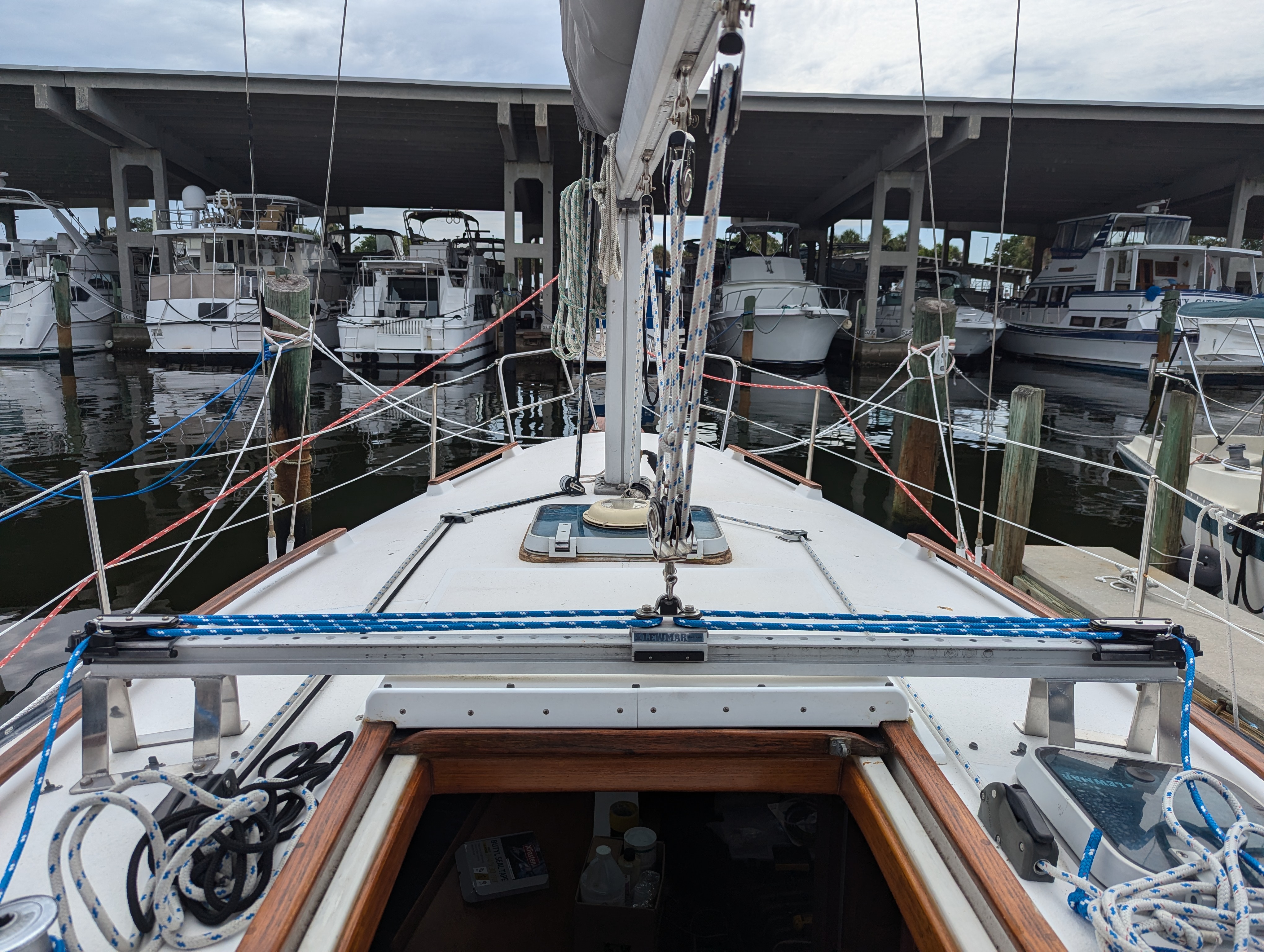 View of the fully reassembled traveler system onboard the vessel.